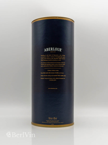 Whisky Verpackung Aberlour 15 Jahre Highland Single Malt Rückseite