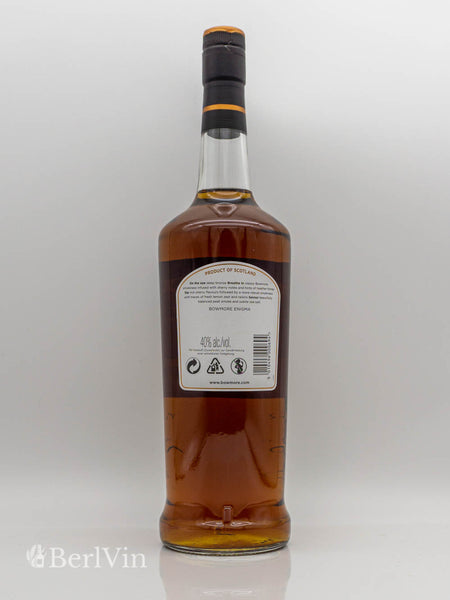 Whisky Bowmore Enigma 12 Jahre Single Malt Whisky Rückseite