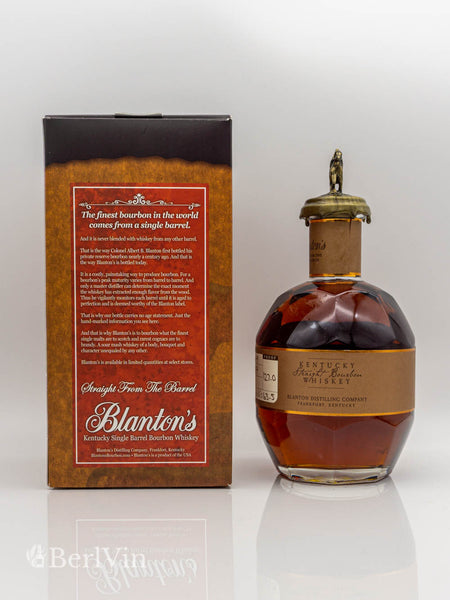 Whisky Blanton's Straight From The Barrel mit Verpackung Rückseite