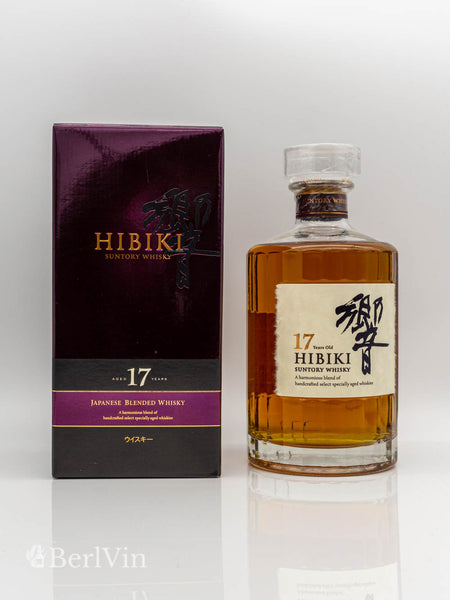 Whisky Hibiki 17 Jahre Japanese Blended Whisky mit Verpackung Frontansicht
