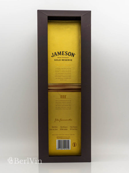 Whisky Verpackung Jameson Gold Reserve Blended Whisky Rückseite