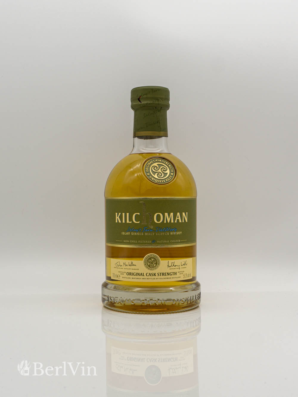 Whisky Kilchoman Original Cask Strenght Islay Single Malt Scotch Whisky Frontansicht