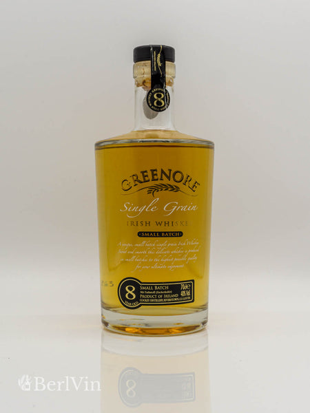 Whisky Greenore 8 Jahre Single Grain Irish Whisky Frontansicht