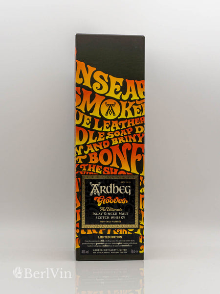 Whisky Verpackung Ardbeg Grooves The Ultimate Islay Single Malt Limited Edition Frontansicht