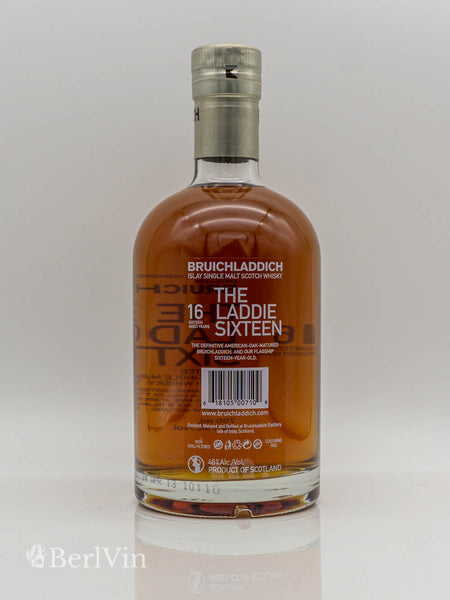 Whisky Bruichladdich 16 Jahre Unpeated Islay Single Malt Scotch Whisky Rückseite