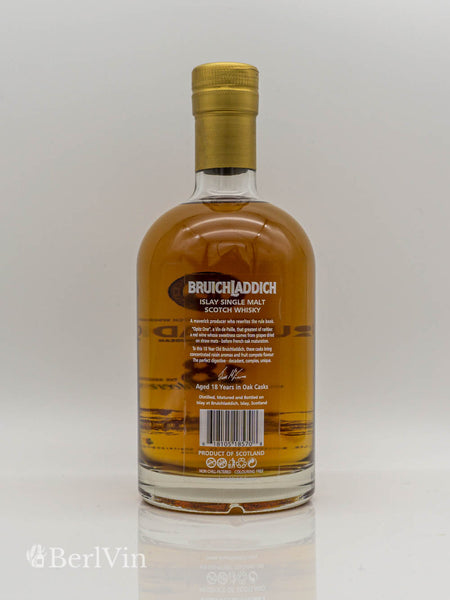Whisky Bruichladdich 18 Jahre Islay Single Malt Scotch Whisky Rückseite