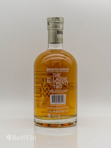 Whisky Bruichladdich 22 Jahre Islay Single Malt Scotch Whisky Rückseite