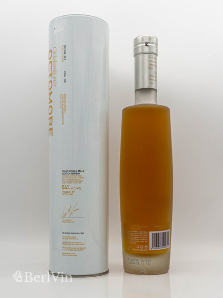 Whisky Bruichladdich Octomore 06.3 Islay Single Malt Scotch Whisky mit Verpackung Rückseite