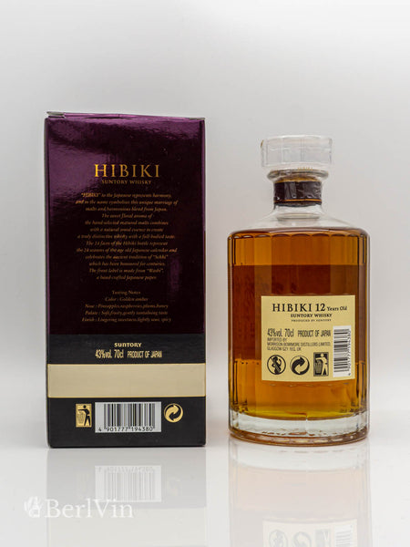 Whisky Hibiki 12 Jahre mit Verpackung Rückseite