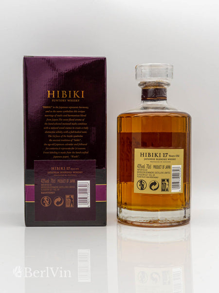 Whisky Hibiki 17 Jahre Japanese Blended Whisky mit Verpackung Rückseite