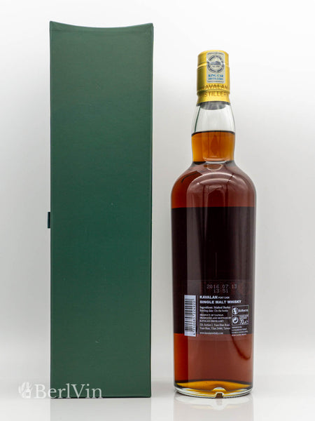 Whisky Kavalan Solist Cask Strenght Port Cask Single Malt Whisky mit Verpackung Rückseite