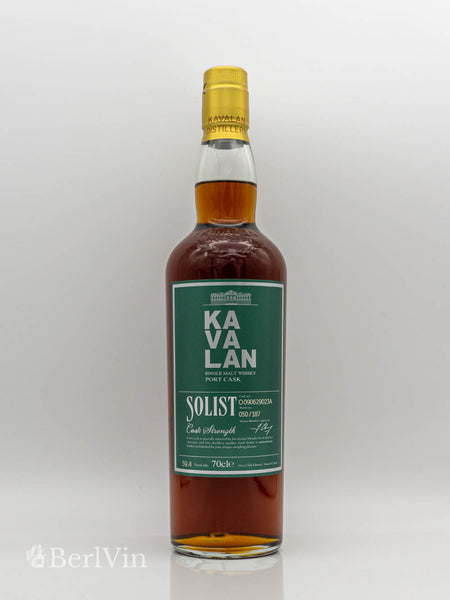 Whisky Kavalan Solist Cask Strenght Port Cask Single Malt Whisky Frontansicht