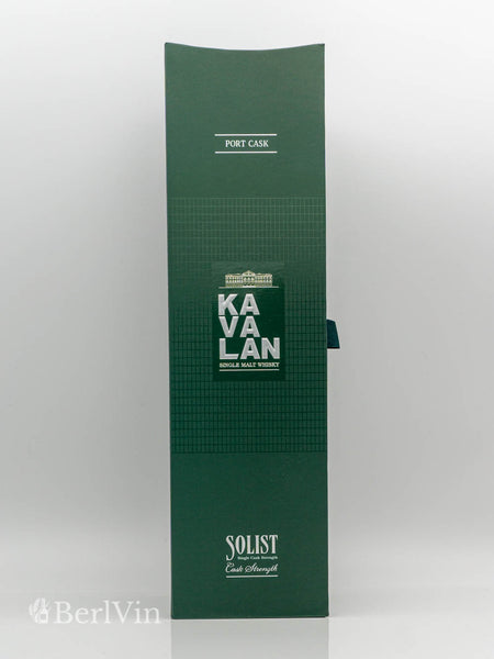 Whisky Verpackung Kavalan Solist Cask Strenght Port Cask Single Malt Whisky Frontansicht