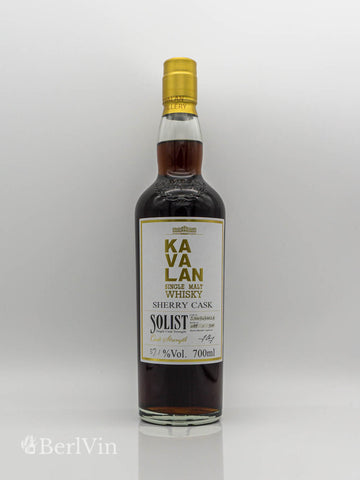 Whisky Kavalan Solist Sherry Cask Strenght Single Malt Whisky Frontansicht