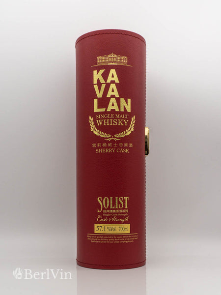 Whisky Verpackung Kavalan Solist Sherry Cask Strenght Single Malt Whisky Frontansicht