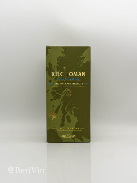 Whisky Verpackung Kilchoman Original Cask Strenght Islay Single Malt Scotch Whisky Frontansicht