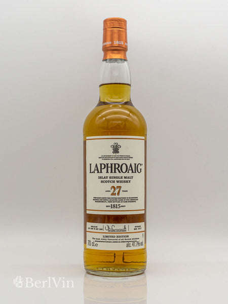 Whisky Laphroaig 27 Jahre Islay Single Malt Scotch Whisky Frontansicht