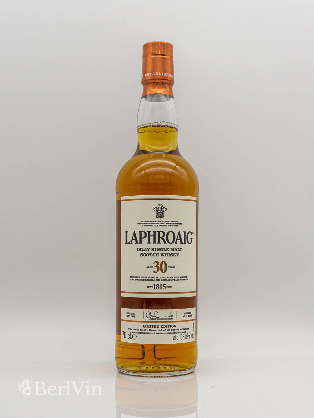 Whisky Laphroaig 30 Jahre Islay Single Malt Scotch Whisky Frontansicht