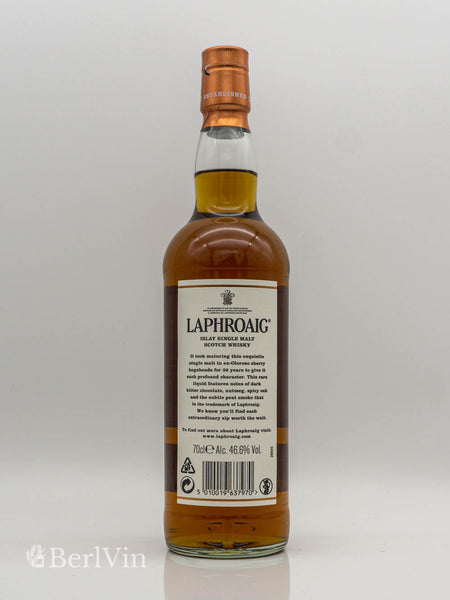 Whisky Laphroaig 32 Jahre Islay Single Malt Scotch Whisky Rückseite