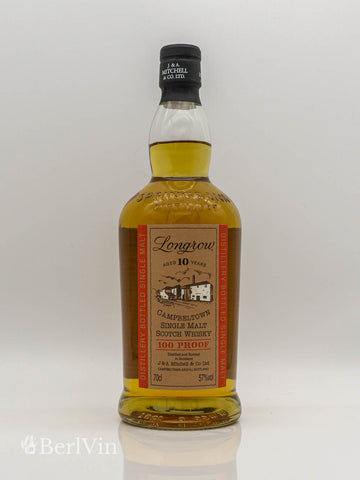 Whisky Longrow 10 Jahre 100 Proof Single Malt Scotch Whisky Frontansicht