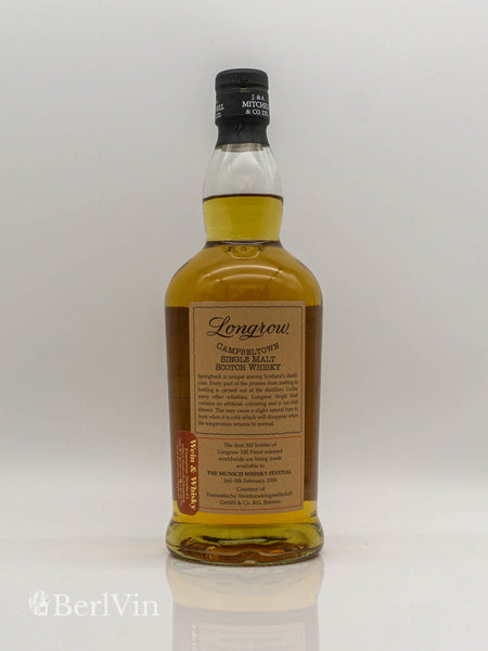 Whisky Longrow 10 Jahre 100 Proof Single Malt Scotch Whisky Rückseite
