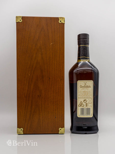 Whisky Glenfiddich 30 Jahre Single Malt Scotch Whisky mit Geschenkbox Rückseite