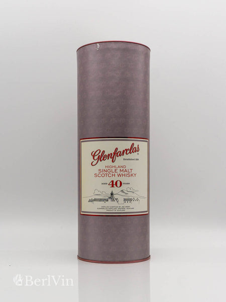 Whisky Verpackung Glenfarclas 40 Jahre Single Malt Scotch Whisky Frontansicht