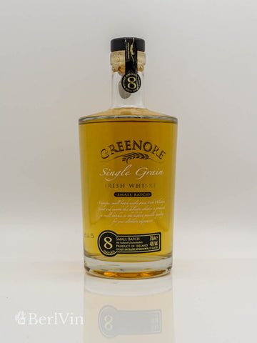 Whisky Greenore 8 Jahre Single Grain Irish Whisky Frontansicht